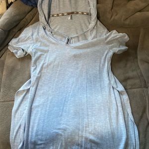 Split Shirt with Hood